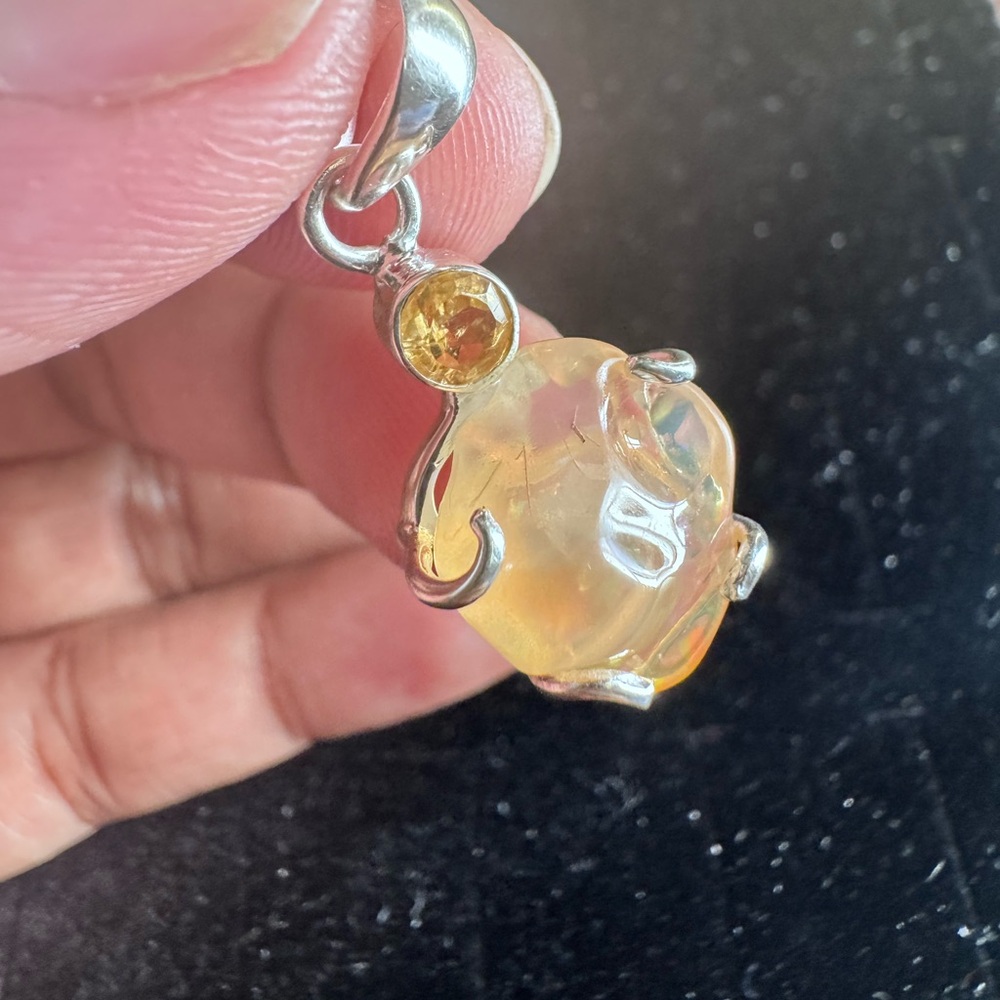 Sterling Silver and Mexican Opal pendant